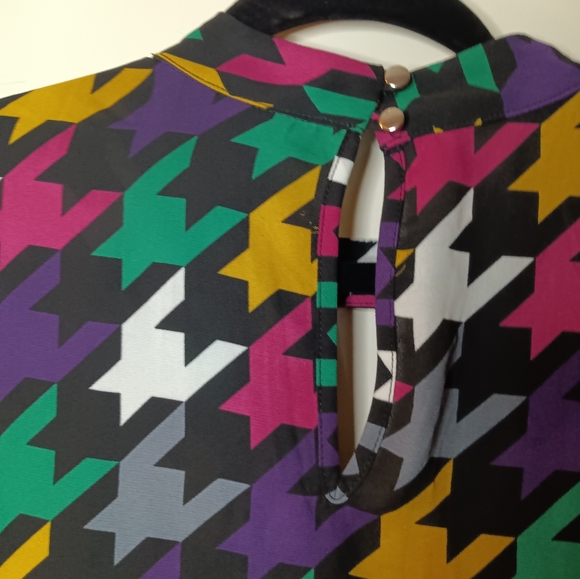 NWOT Jazzed Up Houndstooth Blouse - Picture 4 of 4